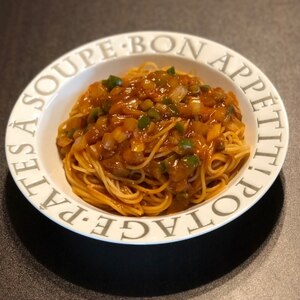 お手軽！ミートソーススパゲッティ